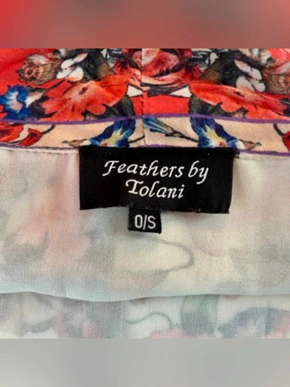 Feathers By Tolani Pink Floral Kimono Cardigan, One Size